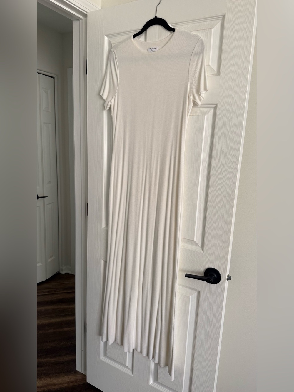 The Charlie Ribbed Maxi Dress in White - Bump Friendly - X-Large